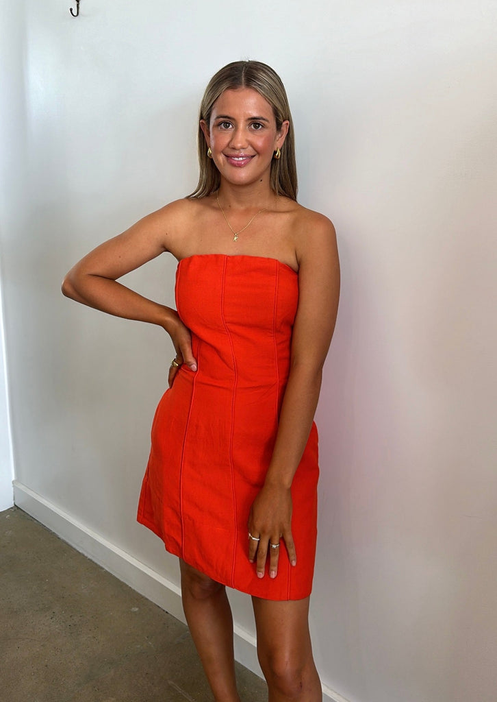 Ember Mini Dress - Sun Red