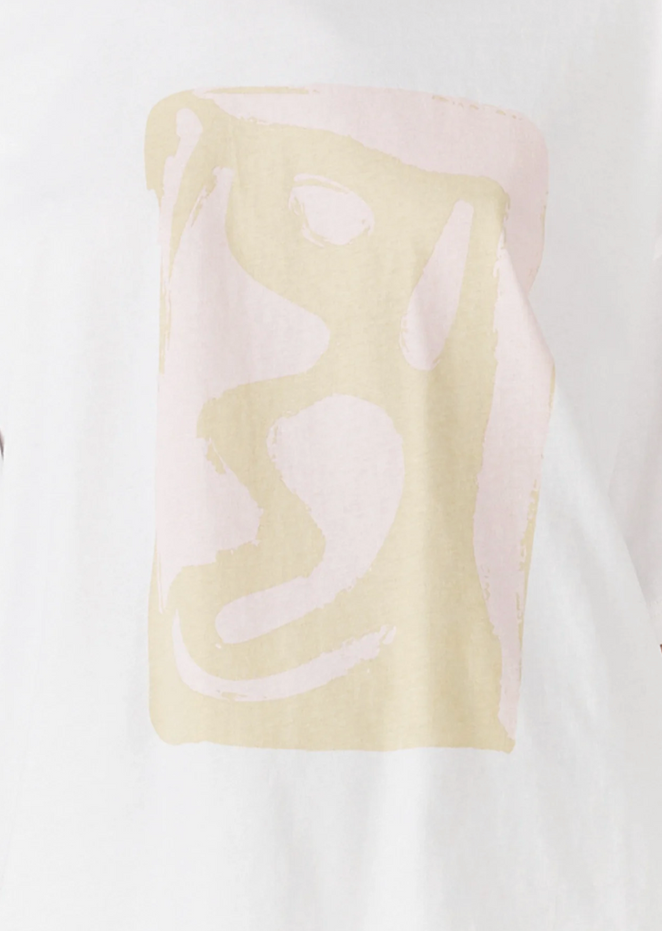 Voyage Tee - Ivory and Pink