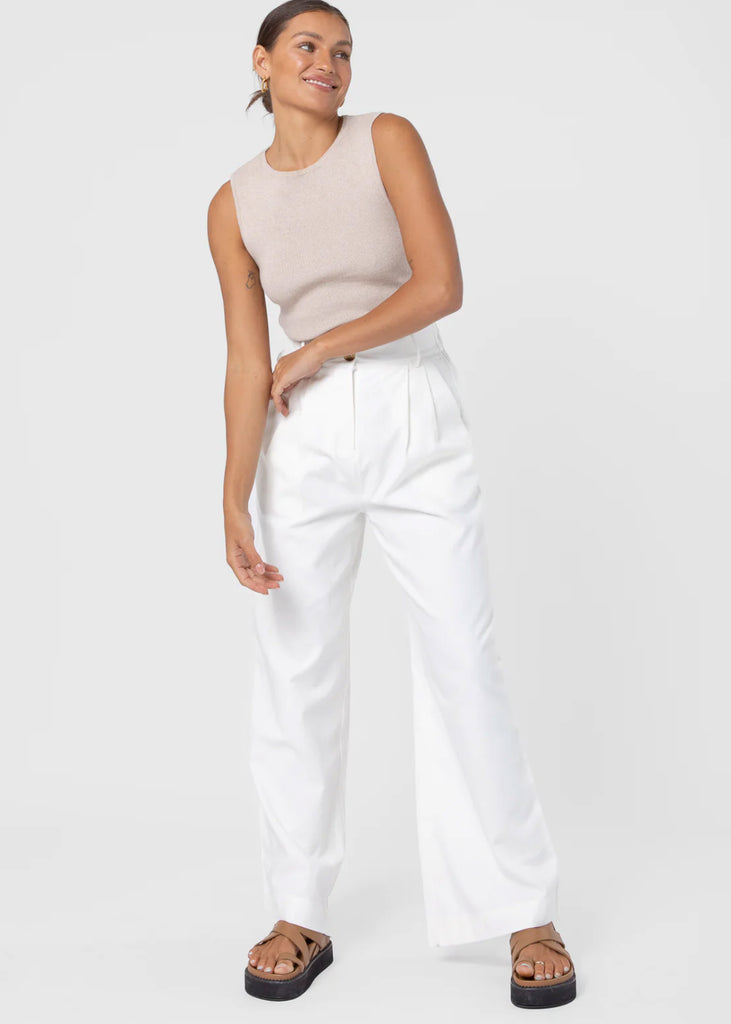 Maple Tailored Pants - White