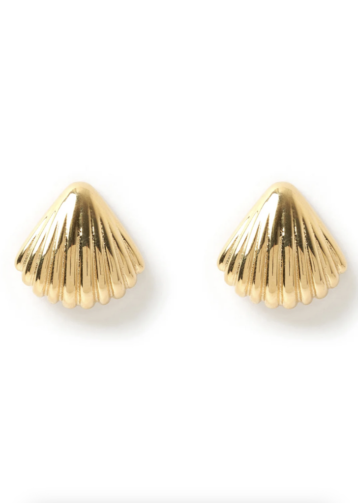 Perla Gold Shell Earrings